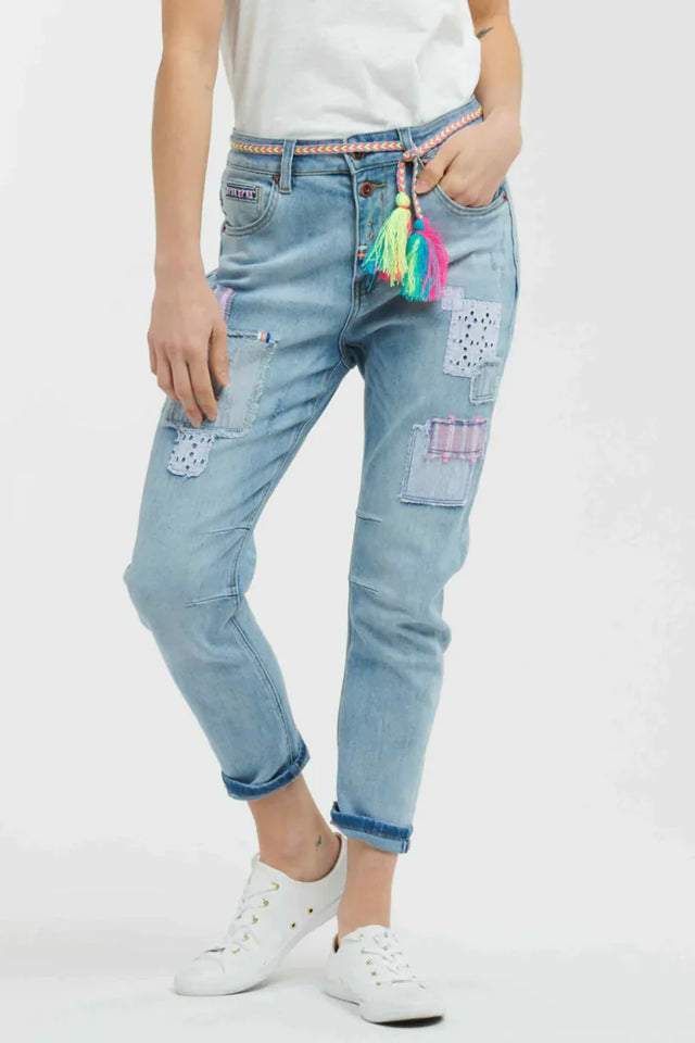 Fluro Patch Jeans
