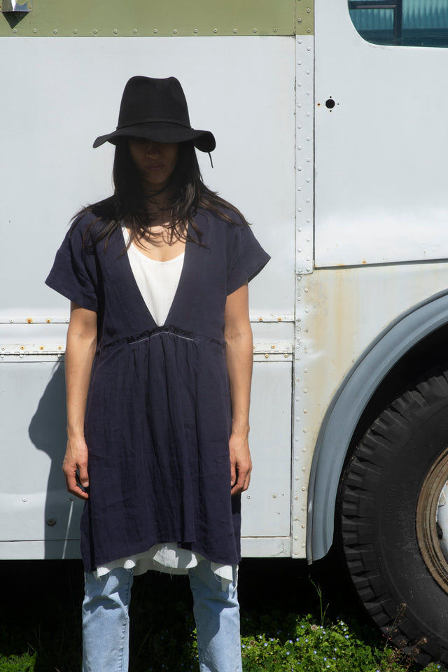 Honest John 'Down the Middle' Linen Dress
