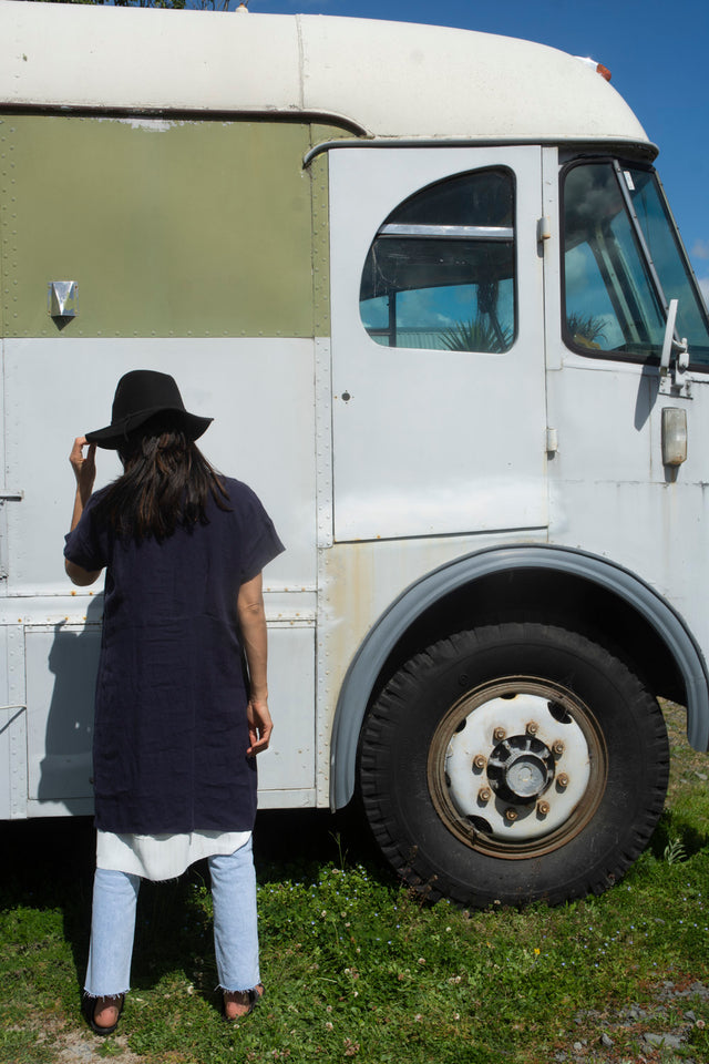 Honest John 'Down the Middle' Linen Dress
