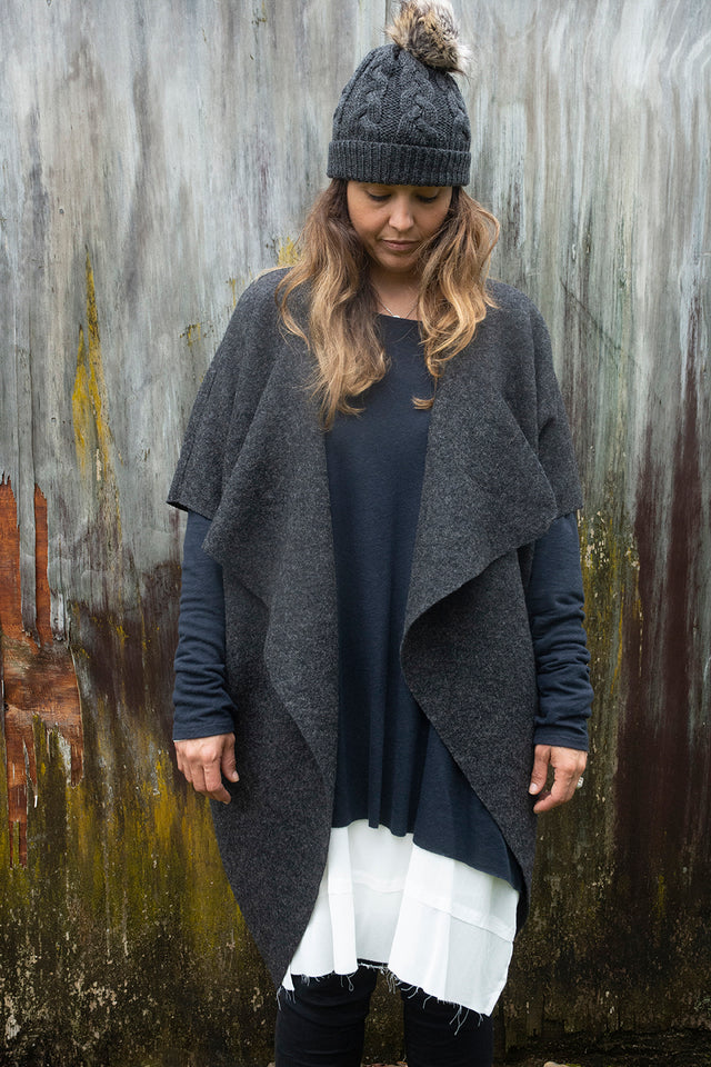 Sartorial Luxe merino beanies with pom pom