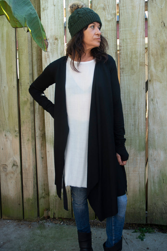 Honest John 'Off Kilter' Merino Cardigan