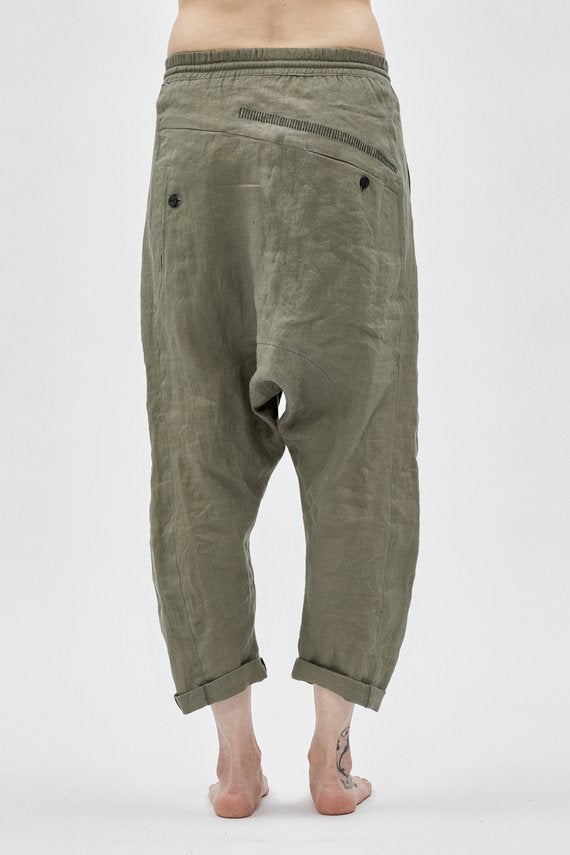 Linen Drop Crutch pants